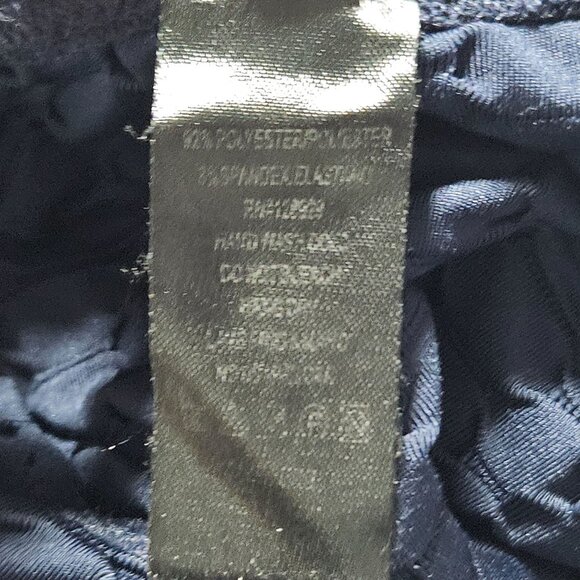 Navy Blue Textured Zip Up Hooded Jacket Womens Size Small Hoodie Winter Casual - Picture 3 of 4